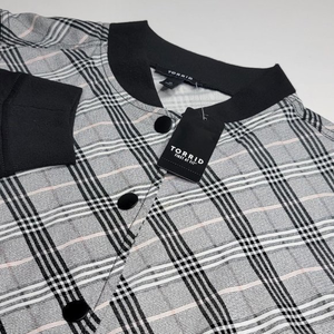 Torrid‎ NEW 0 Black Plaid Twill Bomber Long Sleeve Button Front Women's Jacket